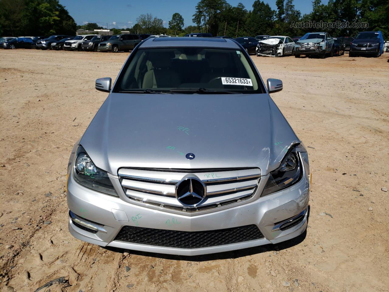 2012 Mercedes-benz C 250 Silver vin: WDDGF4HB1CR218402