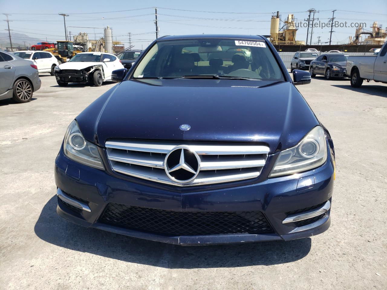 2012 Mercedes-benz C 250 Blue vin: WDDGF4HB1CR220831