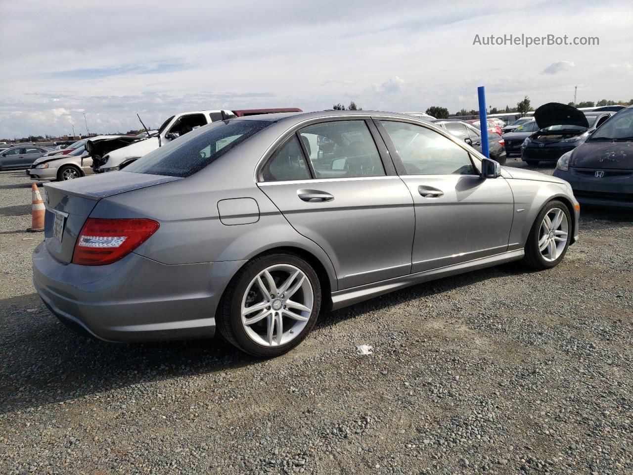 2012 Mercedes-benz C 250 Silver vin: WDDGF4HB1CR237449