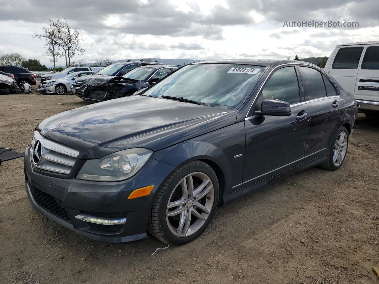 2012 Mercedes-benz C 250 Black vin: WDDGF4HB2CA679350