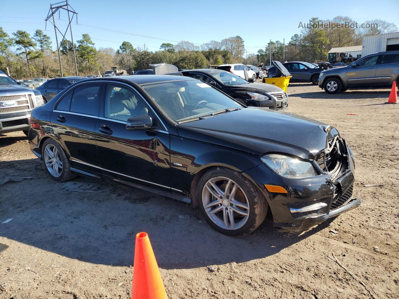 2012 Mercedes-benz C 250 Черный vin: WDDGF4HB2CR194093