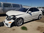 2012 Mercedes-benz C 250 White vin: WDDGF4HB2CR218179