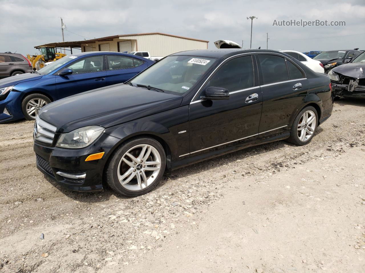 2012 Mercedes-benz C 250 Black vin: WDDGF4HB3CA726871