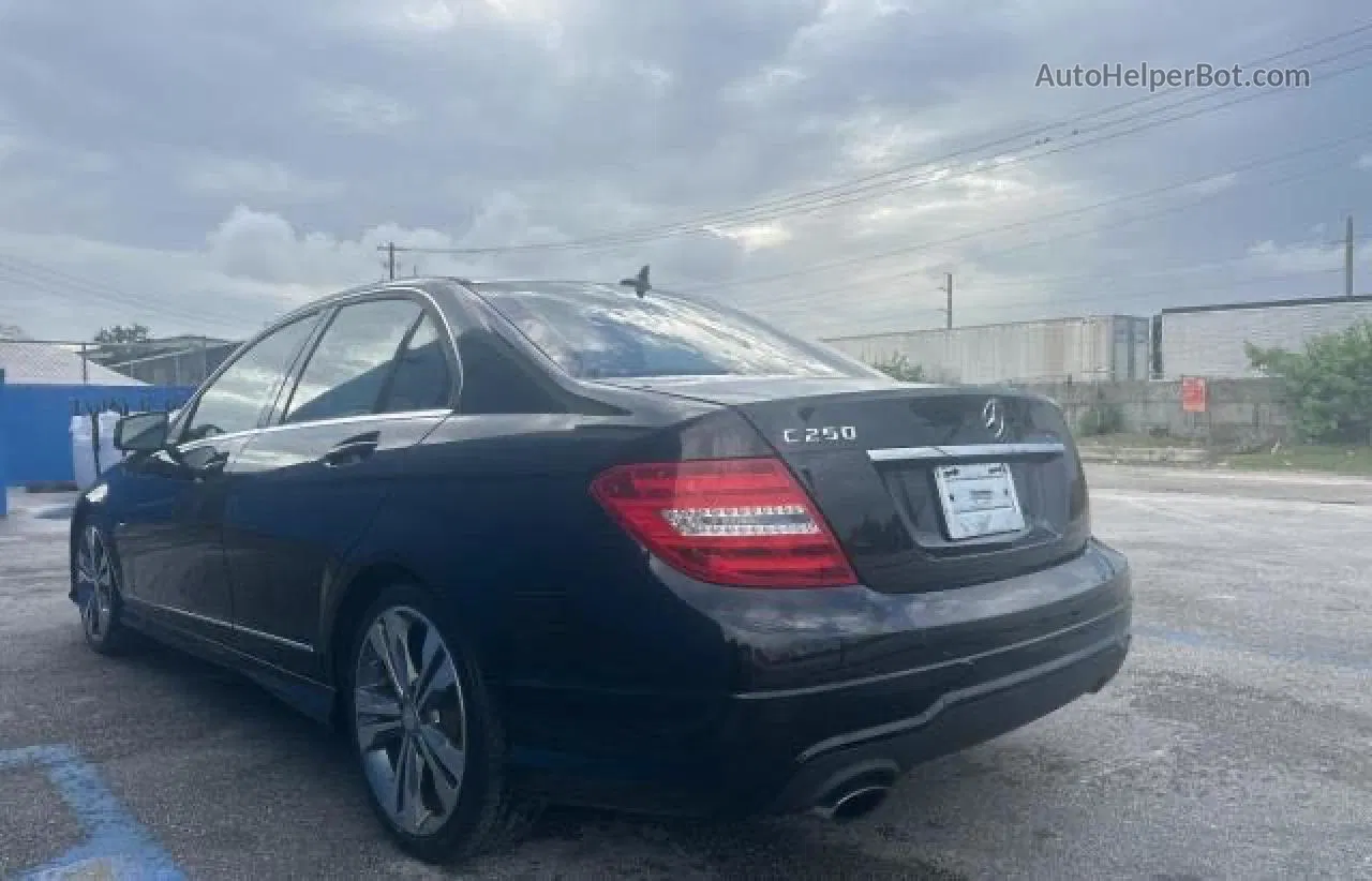 2012 Mercedes-benz C 250 Black vin: WDDGF4HB3CR209166