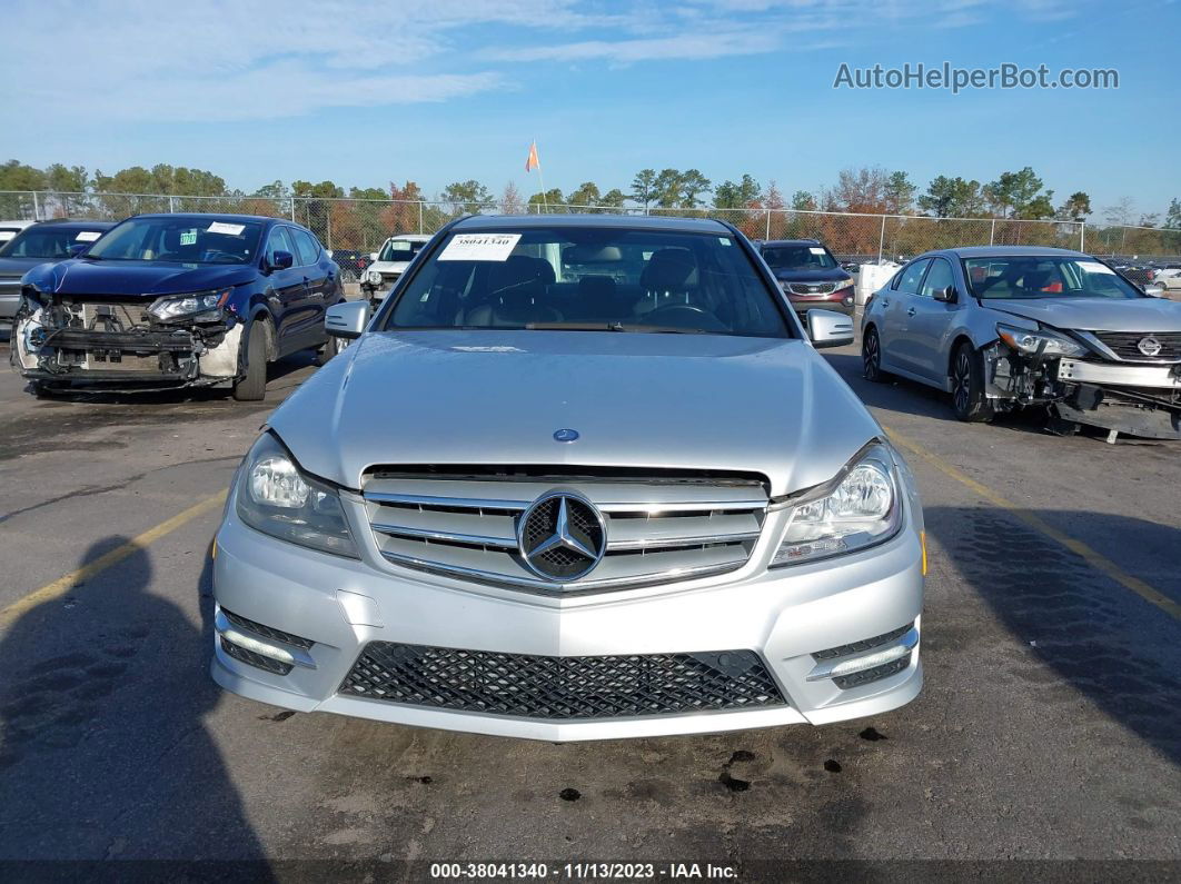 2012 Mercedes-benz C 250 Sport/luxury Silver vin: WDDGF4HB3CR217915