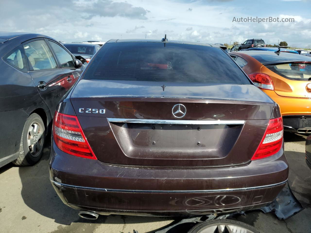 2012 Mercedes-benz C 250 Brown vin: WDDGF4HB3CR220734