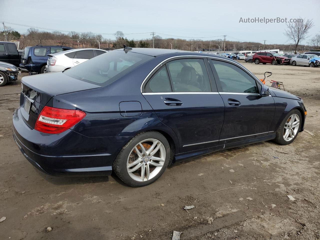 2012 Mercedes-benz C 250 Blue vin: WDDGF4HB3CR223696