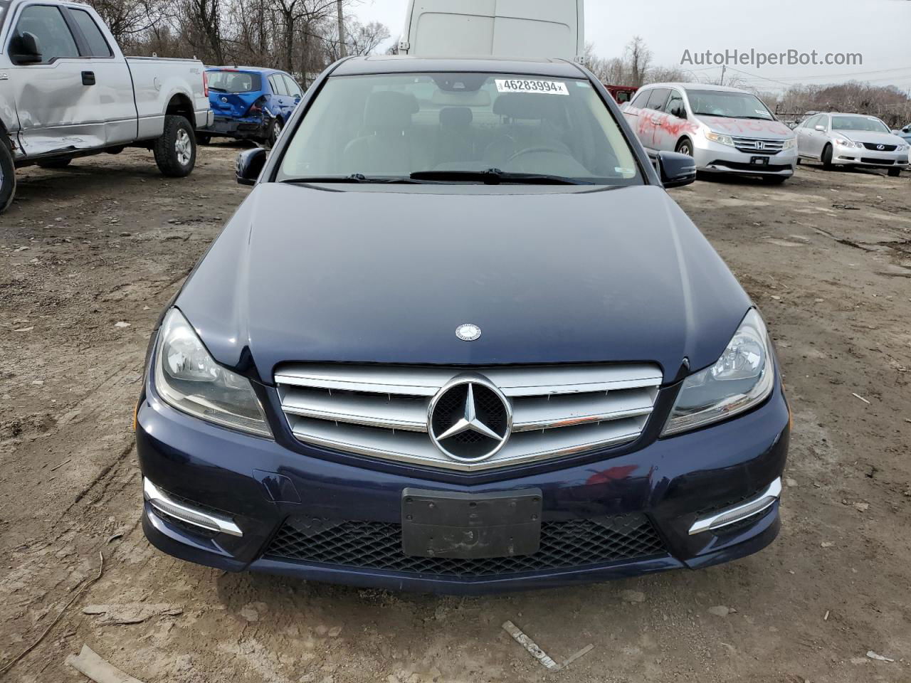 2012 Mercedes-benz C 250 Blue vin: WDDGF4HB3CR223696