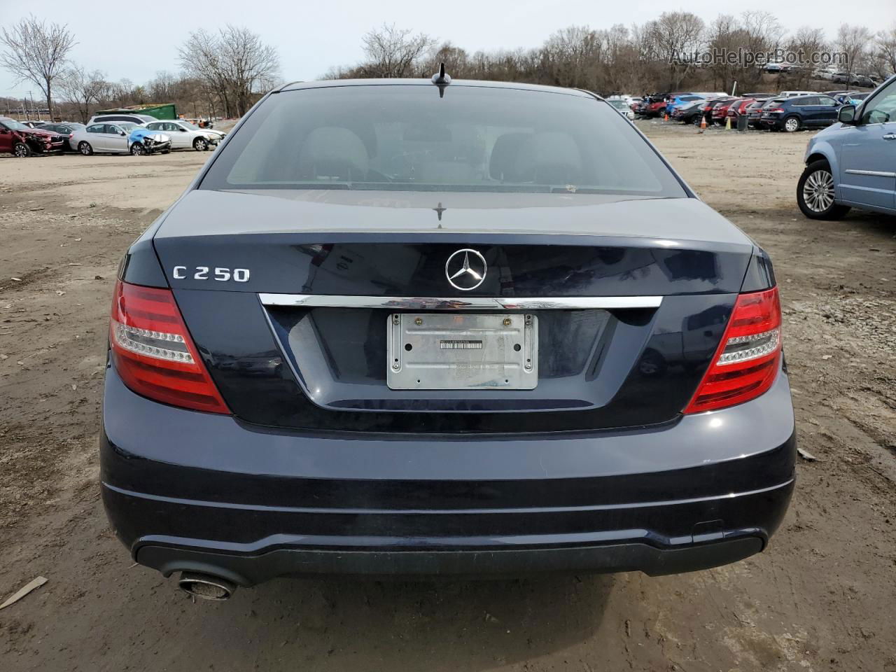 2012 Mercedes-benz C 250 Blue vin: WDDGF4HB3CR223696