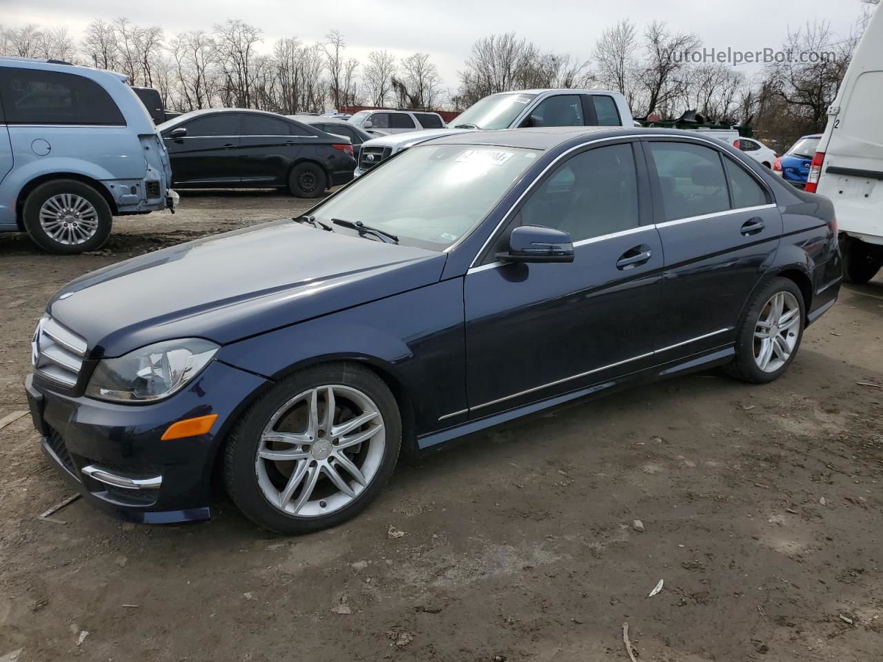 2012 Mercedes-benz C 250 Blue vin: WDDGF4HB3CR223696