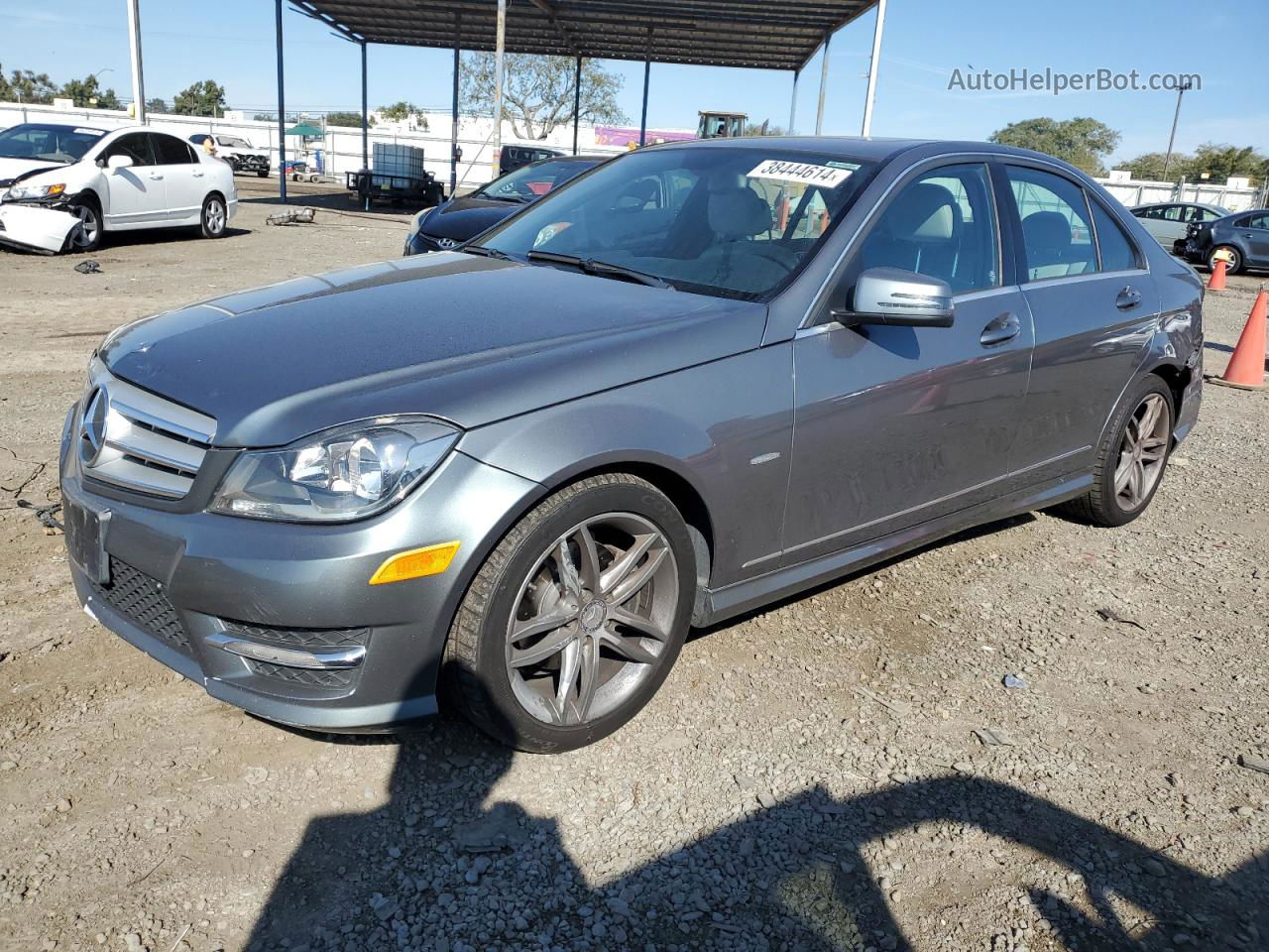 2012 Mercedes-benz C 250 Gray vin: WDDGF4HB3CR234553