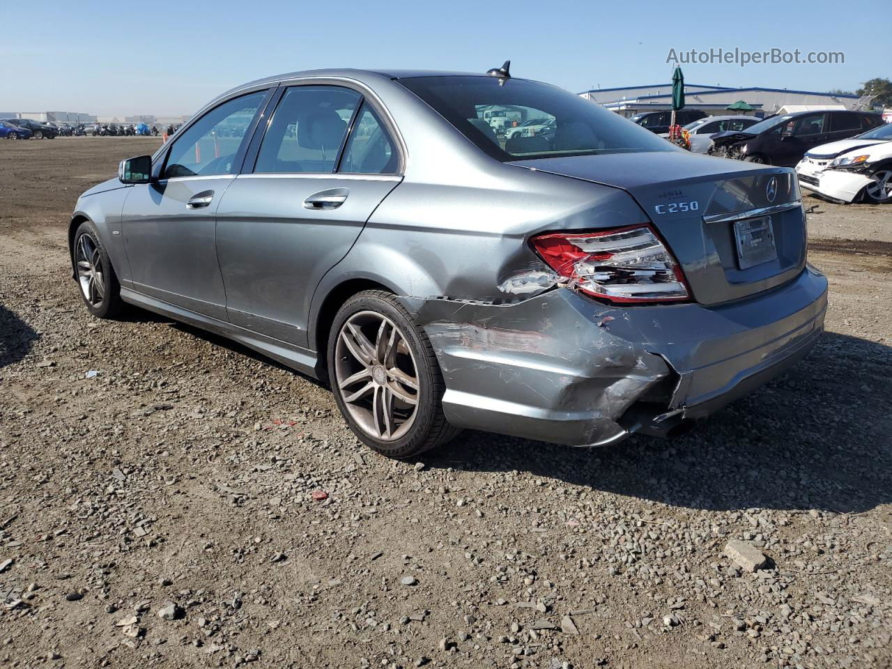 2012 Mercedes-benz C 250 Gray vin: WDDGF4HB3CR234553