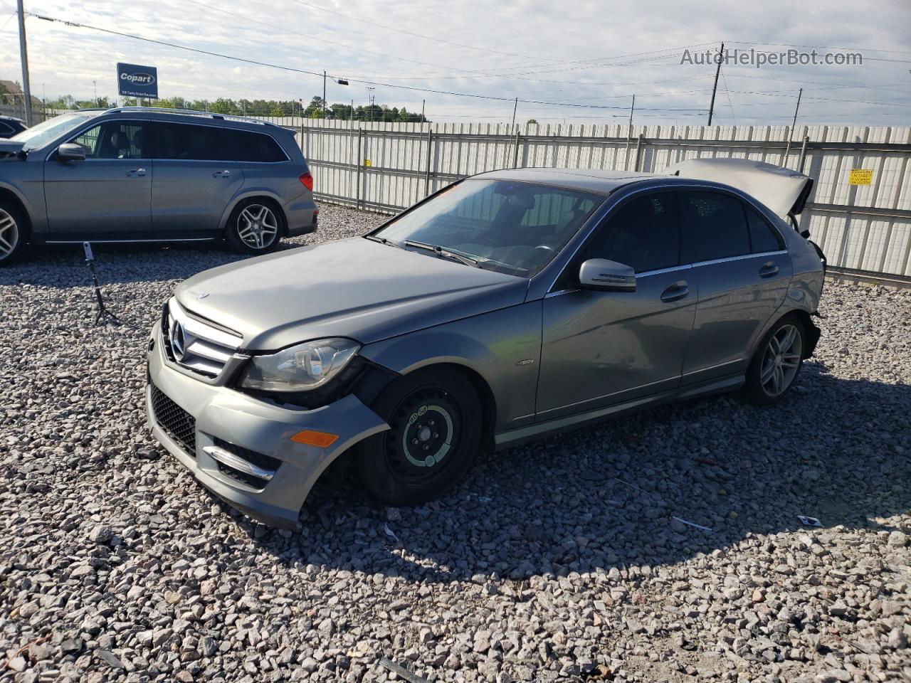 2012 Mercedes-benz C 250 Gray vin: WDDGF4HB4CA628061