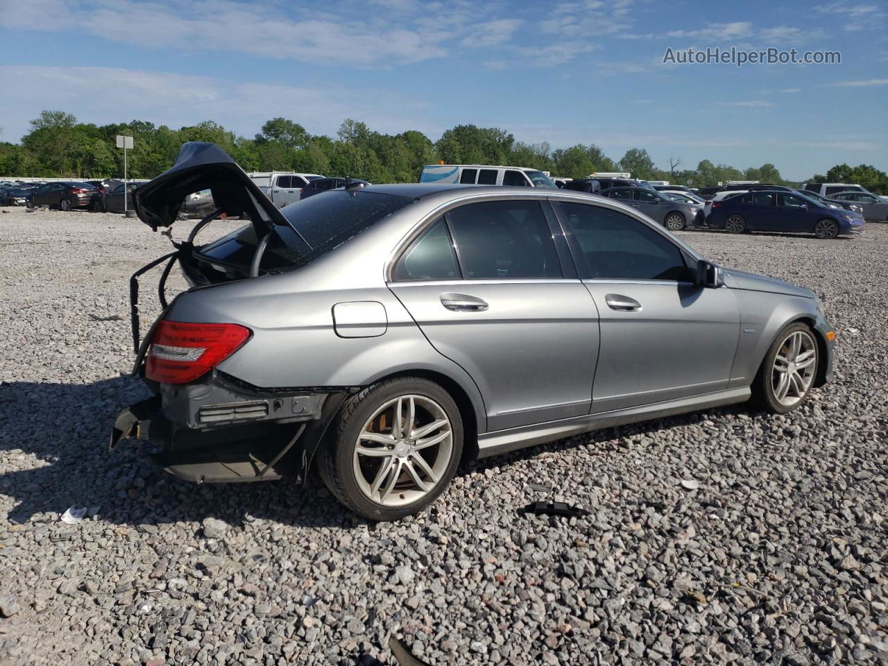 2012 Mercedes-benz C 250 Gray vin: WDDGF4HB4CA628061