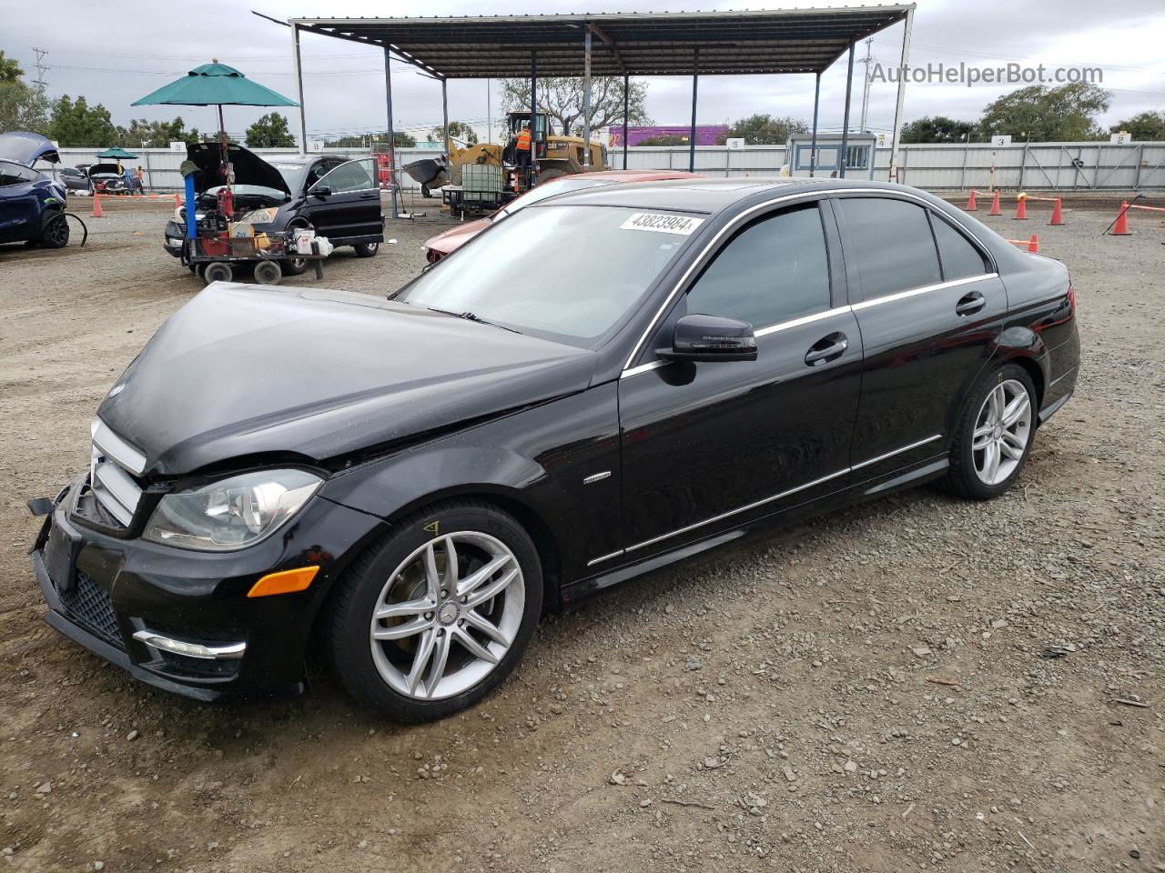 2012 Mercedes-benz C 250 Black vin: WDDGF4HB4CR209595