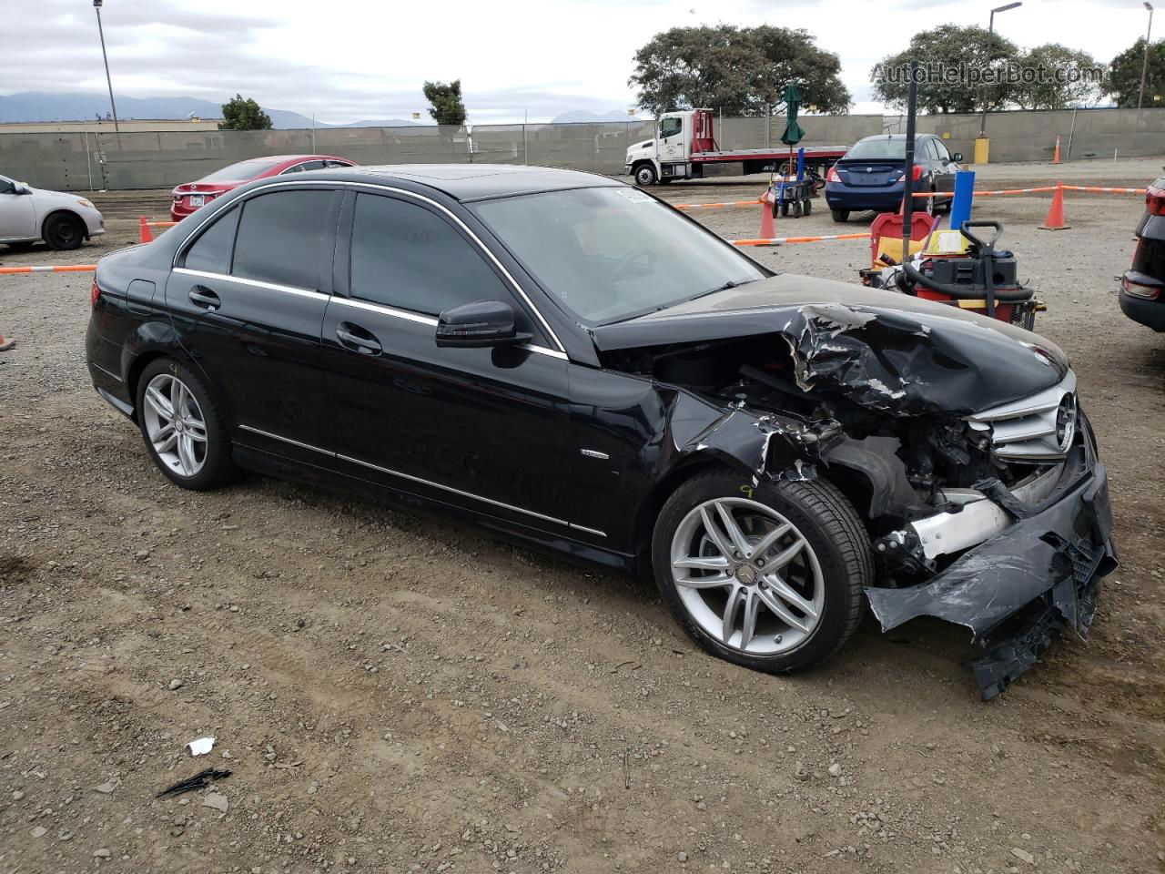 2012 Mercedes-benz C 250 Black vin: WDDGF4HB4CR209595