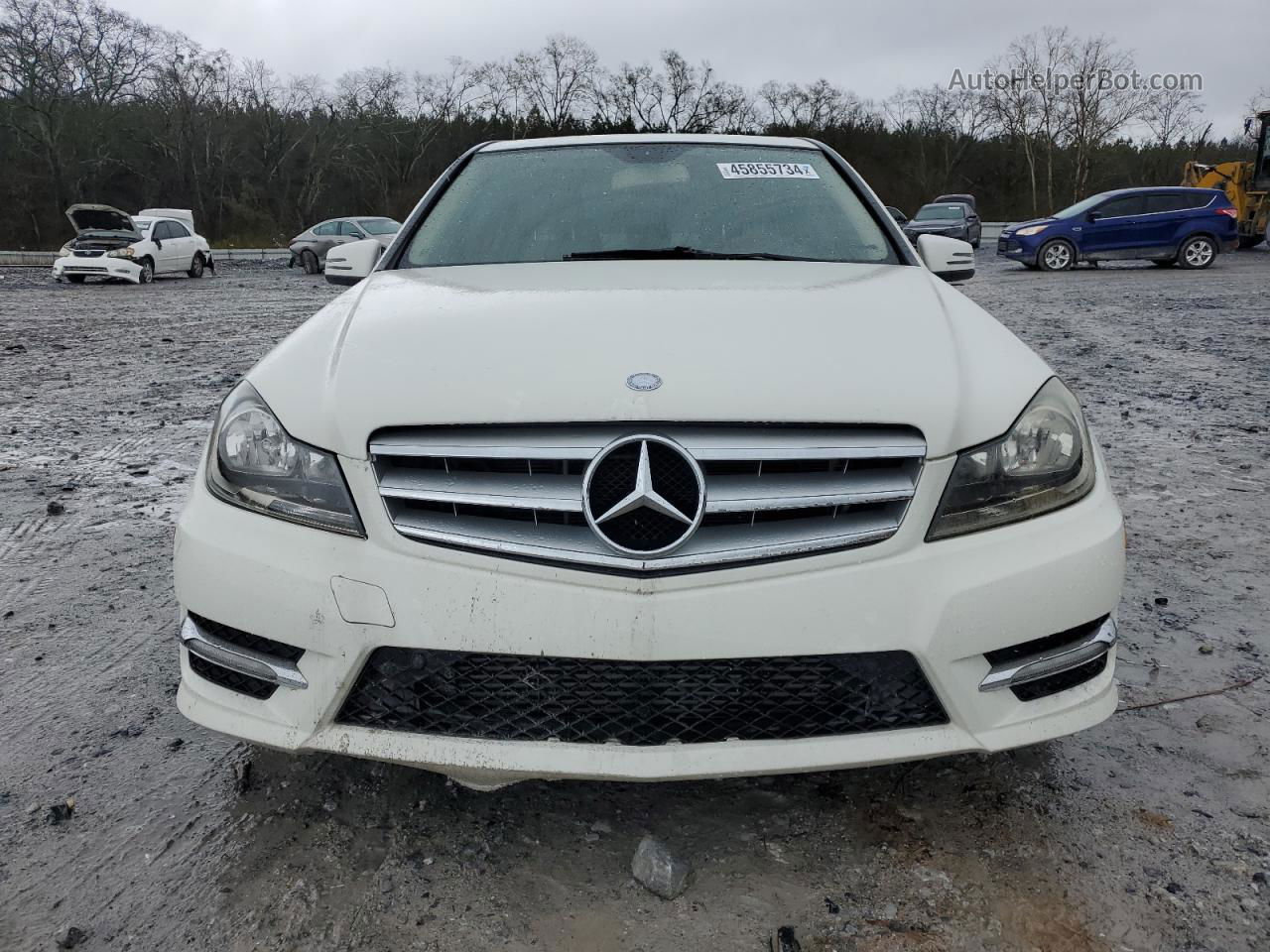 2012 Mercedes-benz C 250 White vin: WDDGF4HB4CR218359