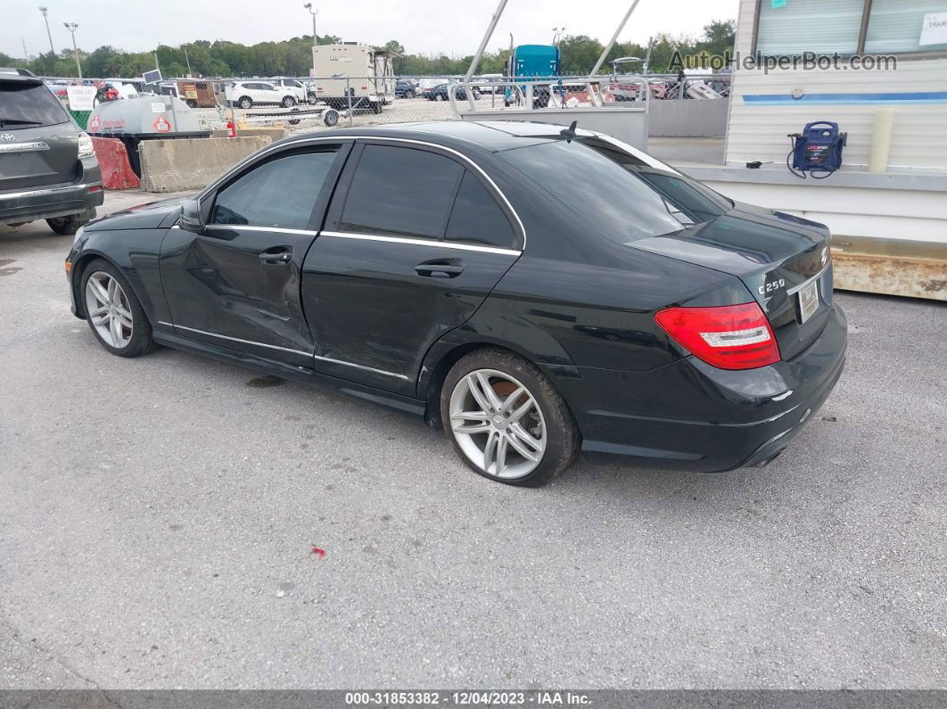 2014 Mercedes-benz C 250 Sport/luxury Black vin: WDDGF4HB4ER314267