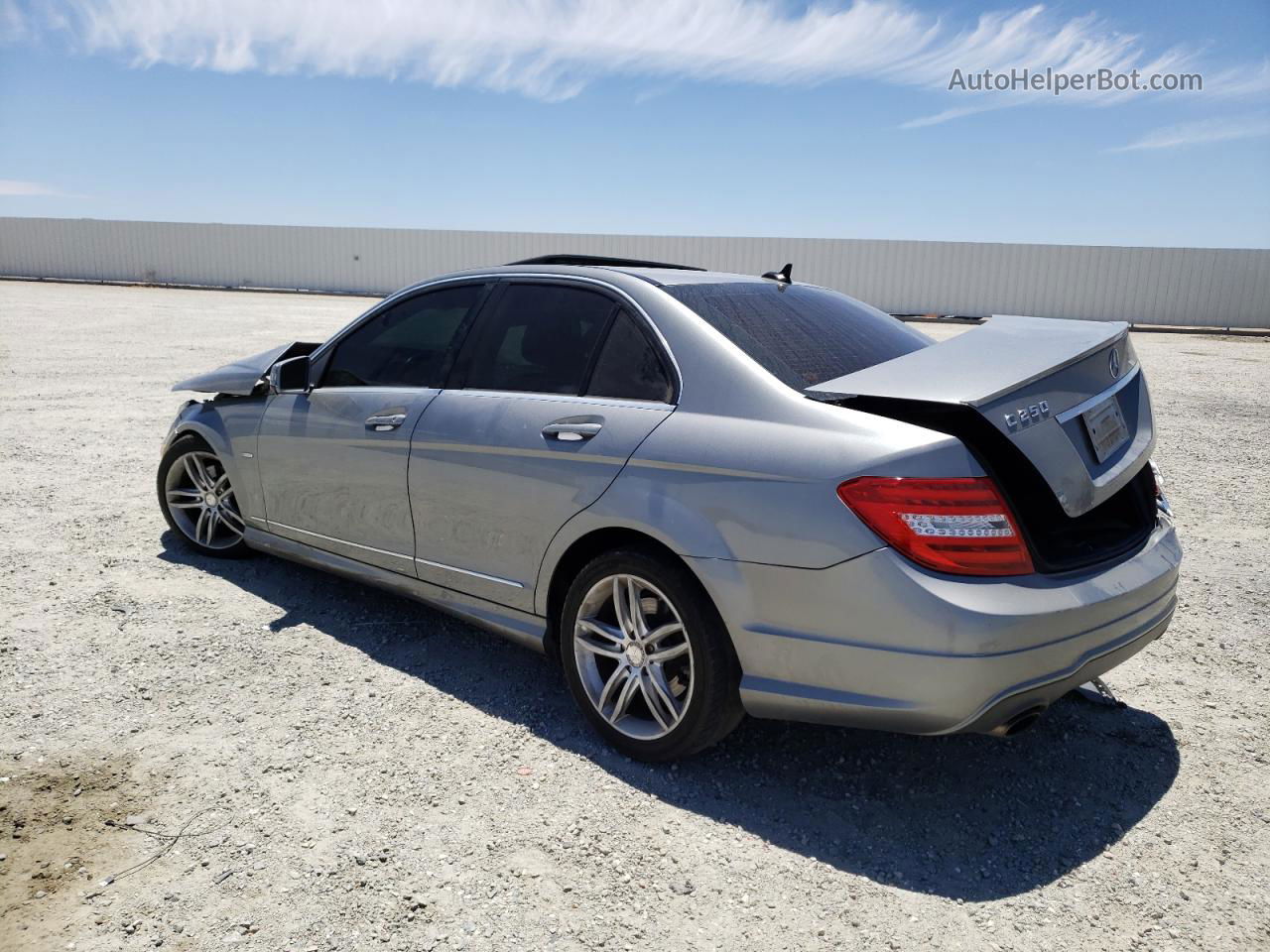 2012 Mercedes-benz C 250 Gray vin: WDDGF4HB5CR194945