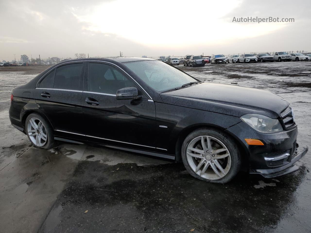 2012 Mercedes-benz C 250 Black vin: WDDGF4HB5CR213865