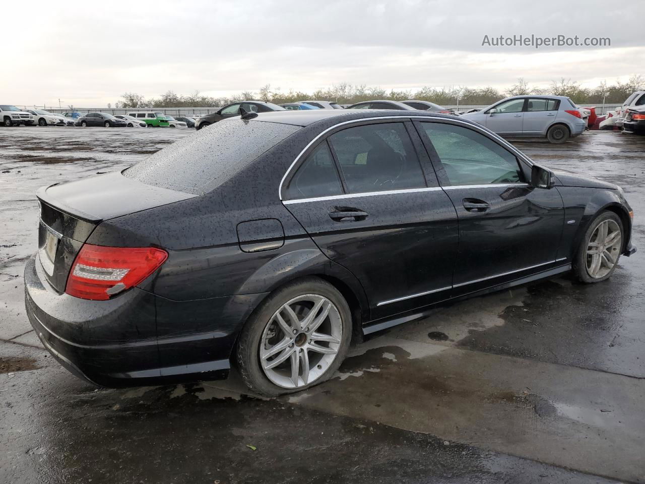 2012 Mercedes-benz C 250 Black vin: WDDGF4HB5CR213865