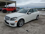 2012 Mercedes-benz C 250 White vin: WDDGF4HB5CR228138