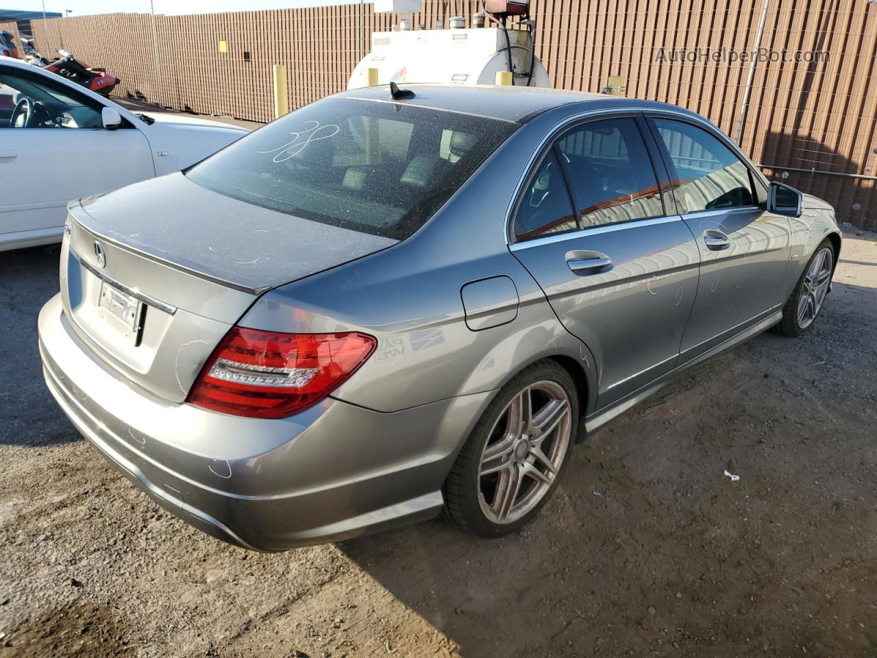 2012 Mercedes-benz C 250 Silver vin: WDDGF4HB5CR234375