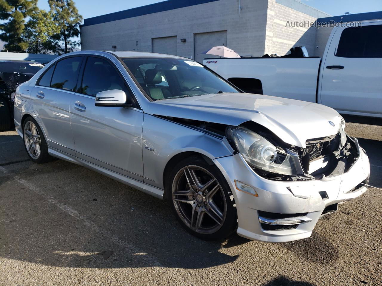 2012 Mercedes-benz C 250 Silver vin: WDDGF4HB6CA599081