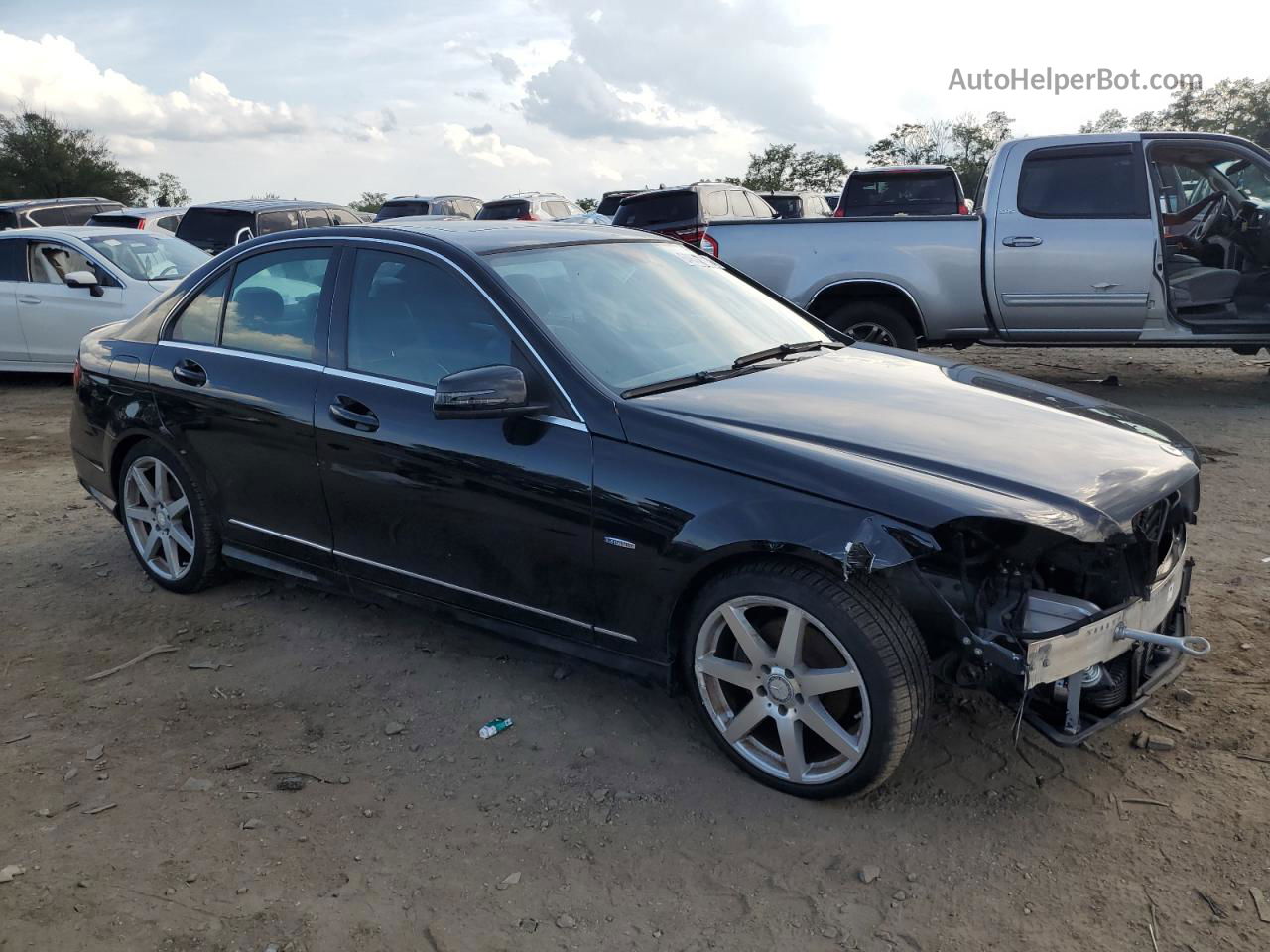 2012 Mercedes-benz C 250 Black vin: WDDGF4HB6CA620253