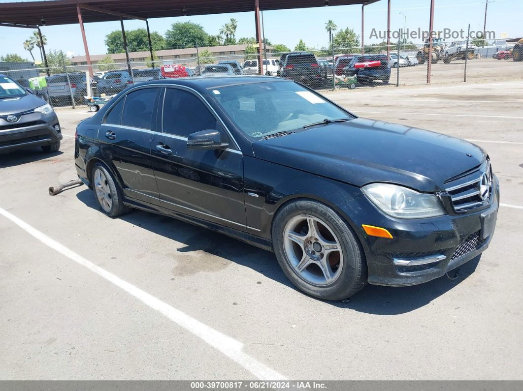 2012 Mercedes-benz C 250 Luxury/sport Black vin: WDDGF4HB6CA644519