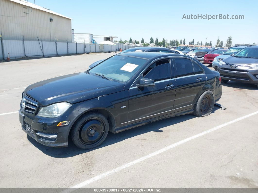 2012 Mercedes-benz C 250 Luxury/sport Black vin: WDDGF4HB6CA644519