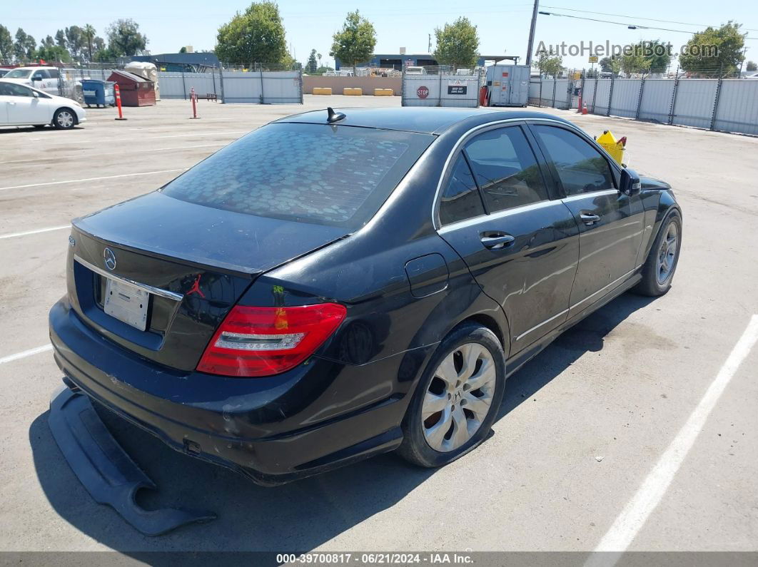 2012 Mercedes-benz C 250 Luxury/sport Black vin: WDDGF4HB6CA644519