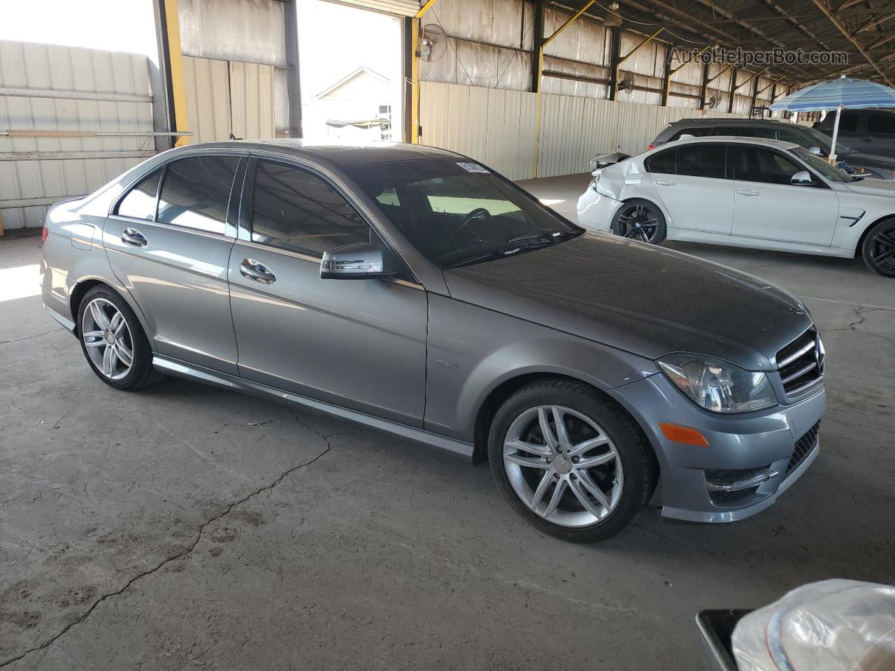 2012 Mercedes-benz C 250 Gray vin: WDDGF4HB6CR196168