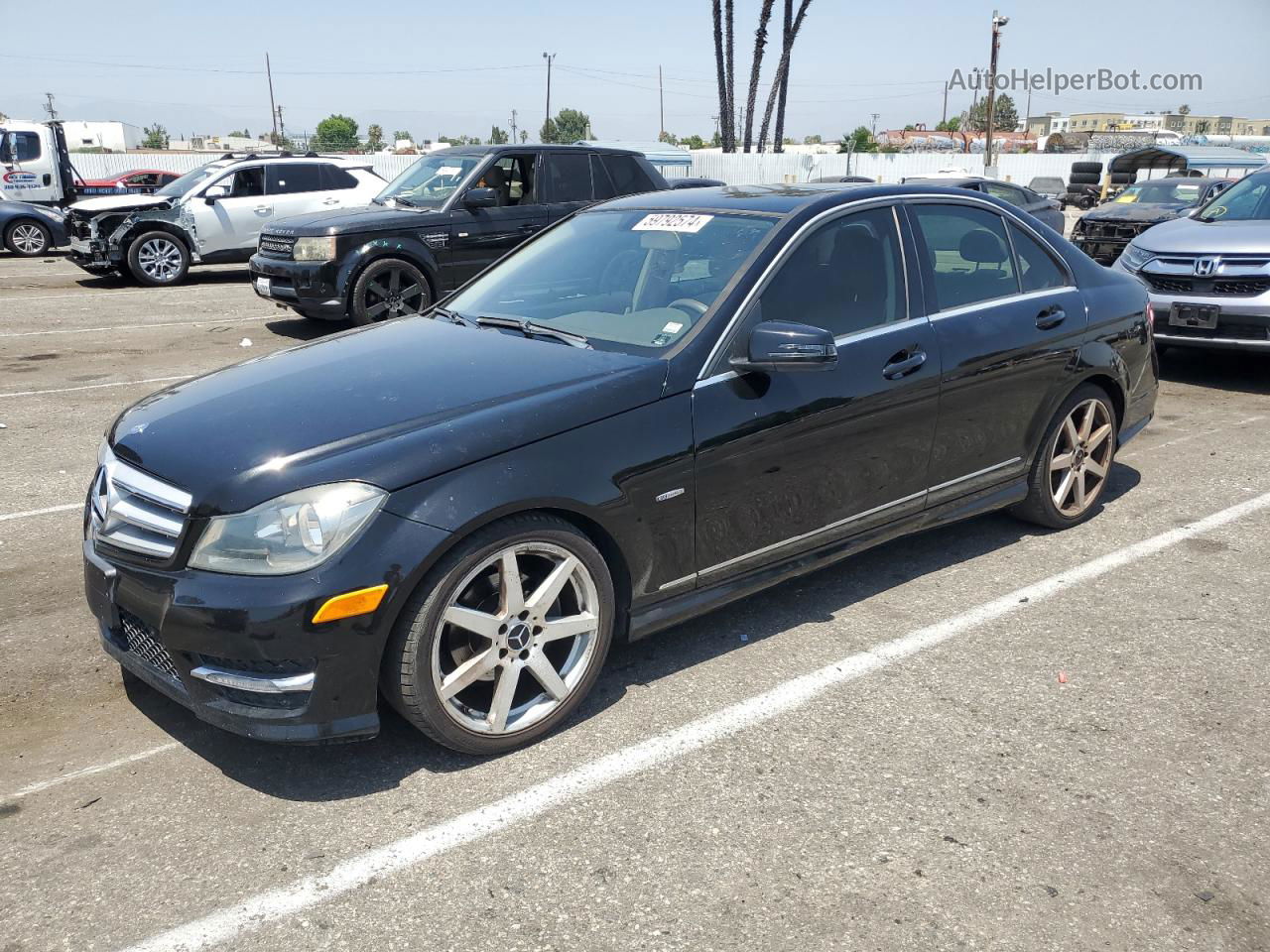 2012 Mercedes-benz C 250 Black vin: WDDGF4HB6CR197563