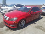 2012 Mercedes-benz C 250 Red vin: WDDGF4HB6CR211848