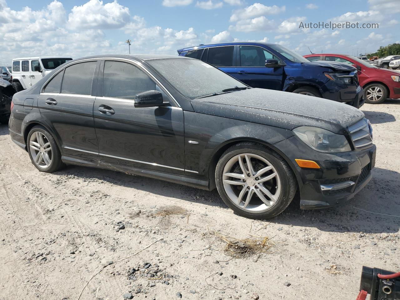 2012 Mercedes-benz C 250 Black vin: WDDGF4HB7CA619533