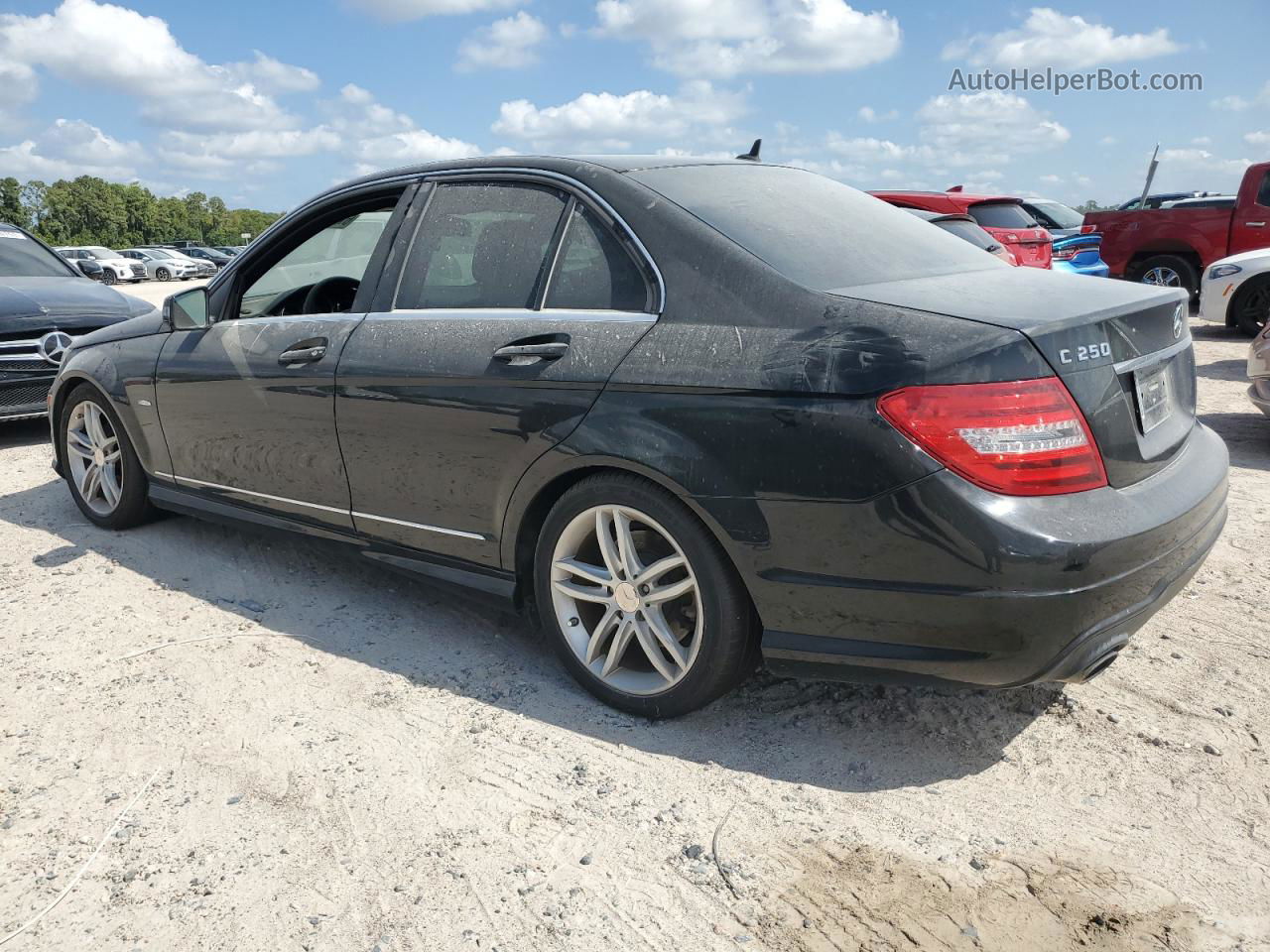 2012 Mercedes-benz C 250 Black vin: WDDGF4HB7CA619533