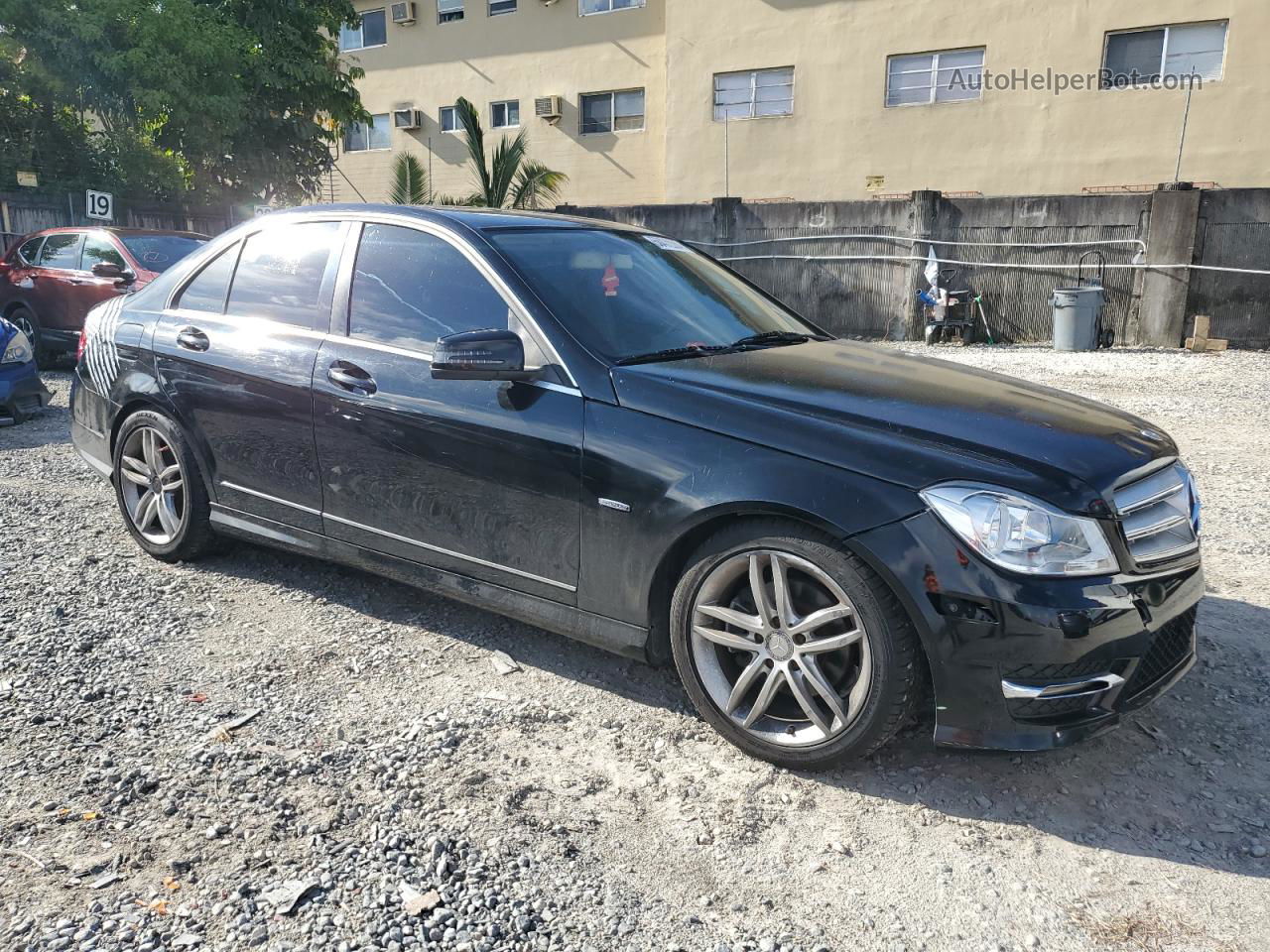 2012 Mercedes-benz C 250 Black vin: WDDGF4HB7CA702380