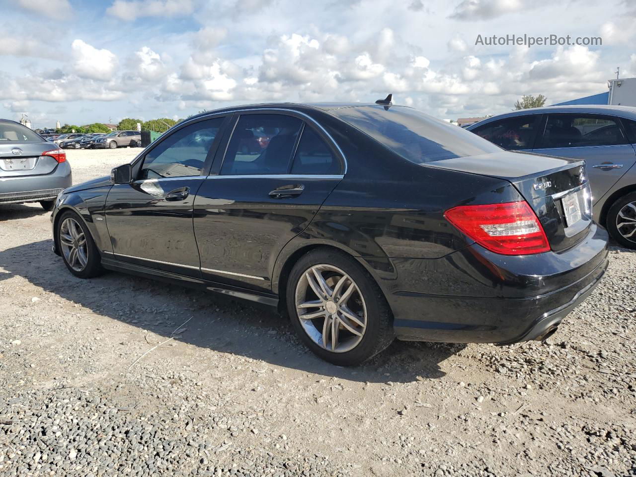 2012 Mercedes-benz C 250 Black vin: WDDGF4HB7CA702380