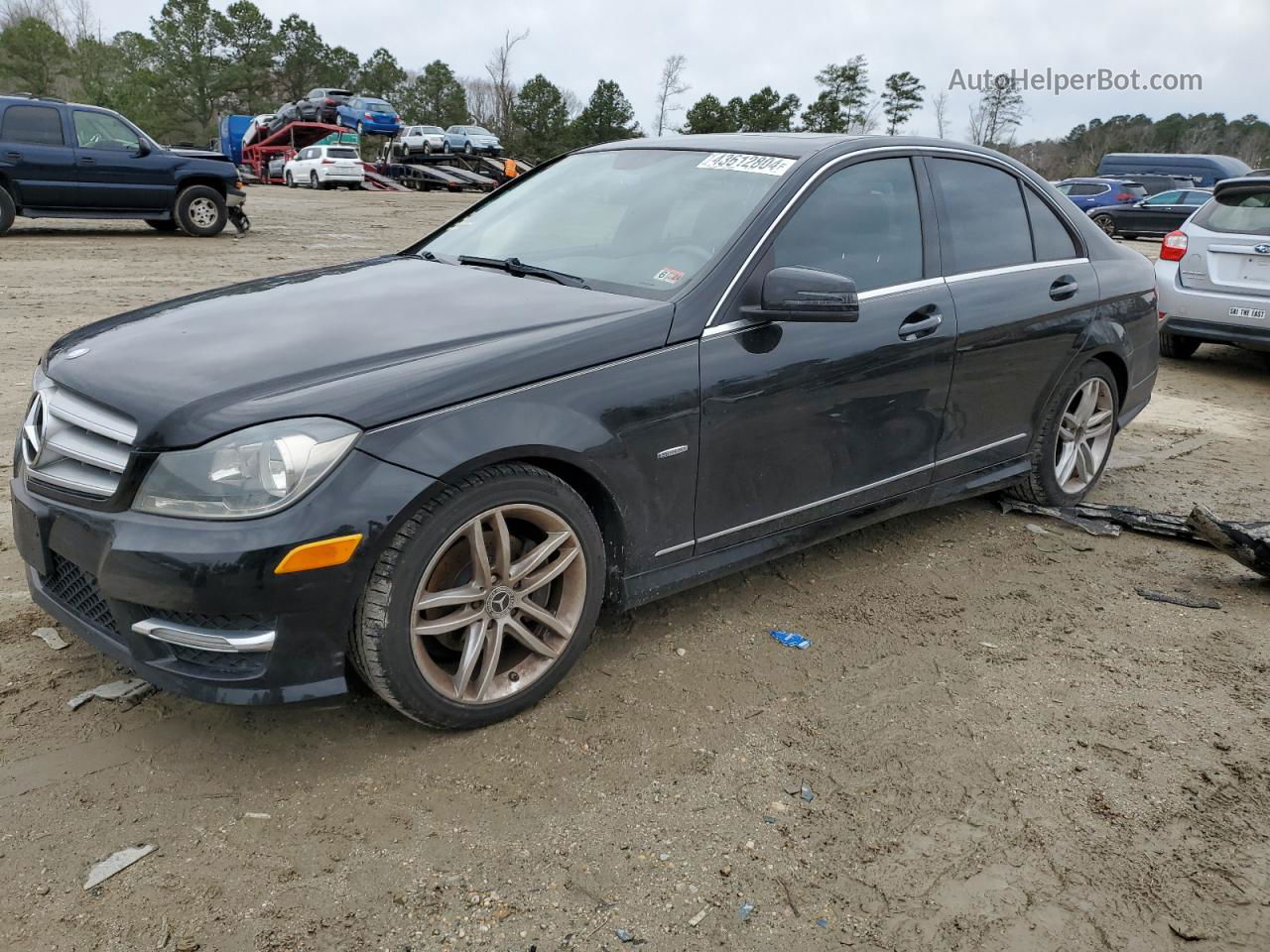 2012 Mercedes-benz C 250 Black vin: WDDGF4HB7CR211891