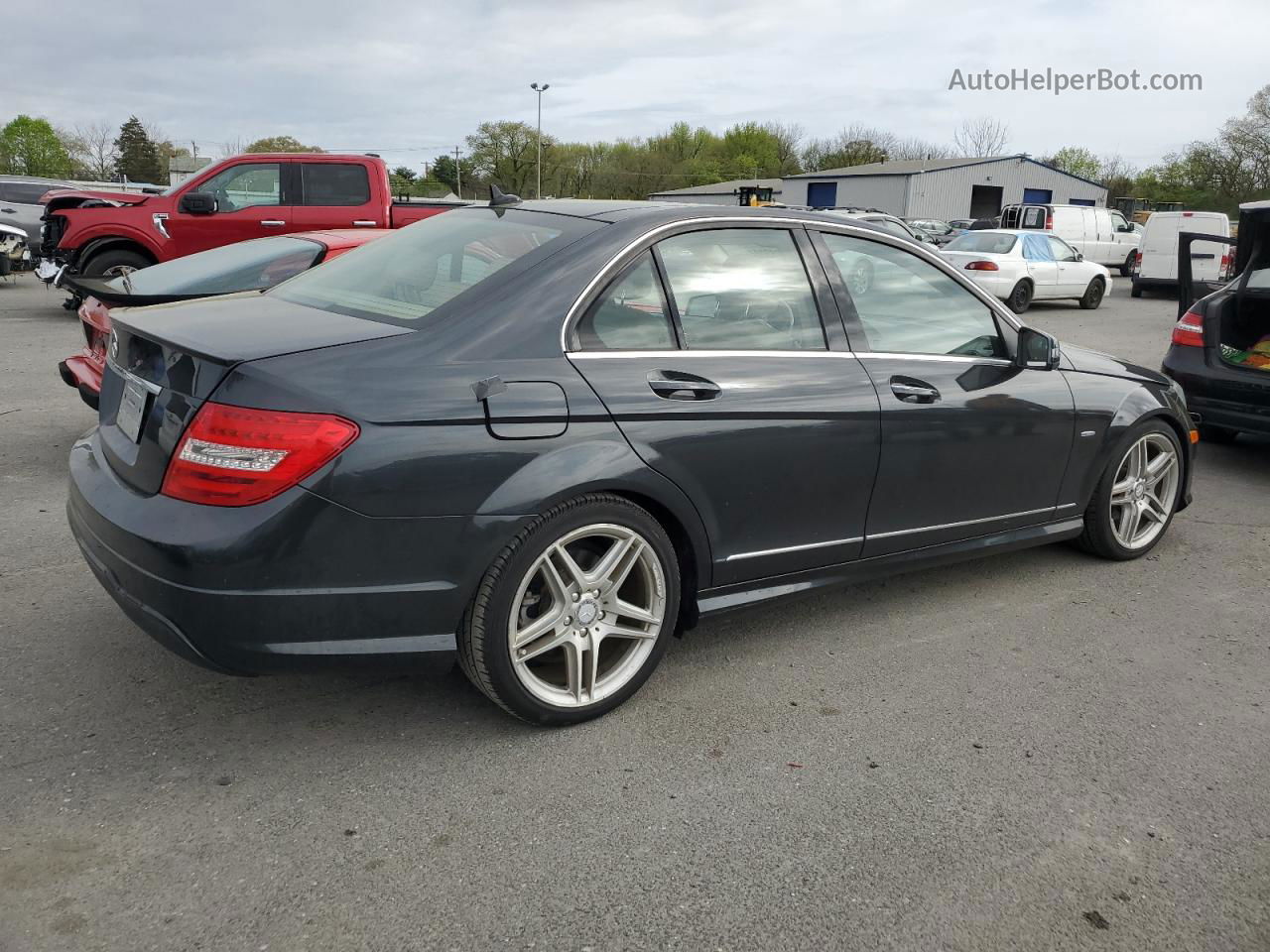 2012 Mercedes-benz C 250 Black vin: WDDGF4HB7CR222194