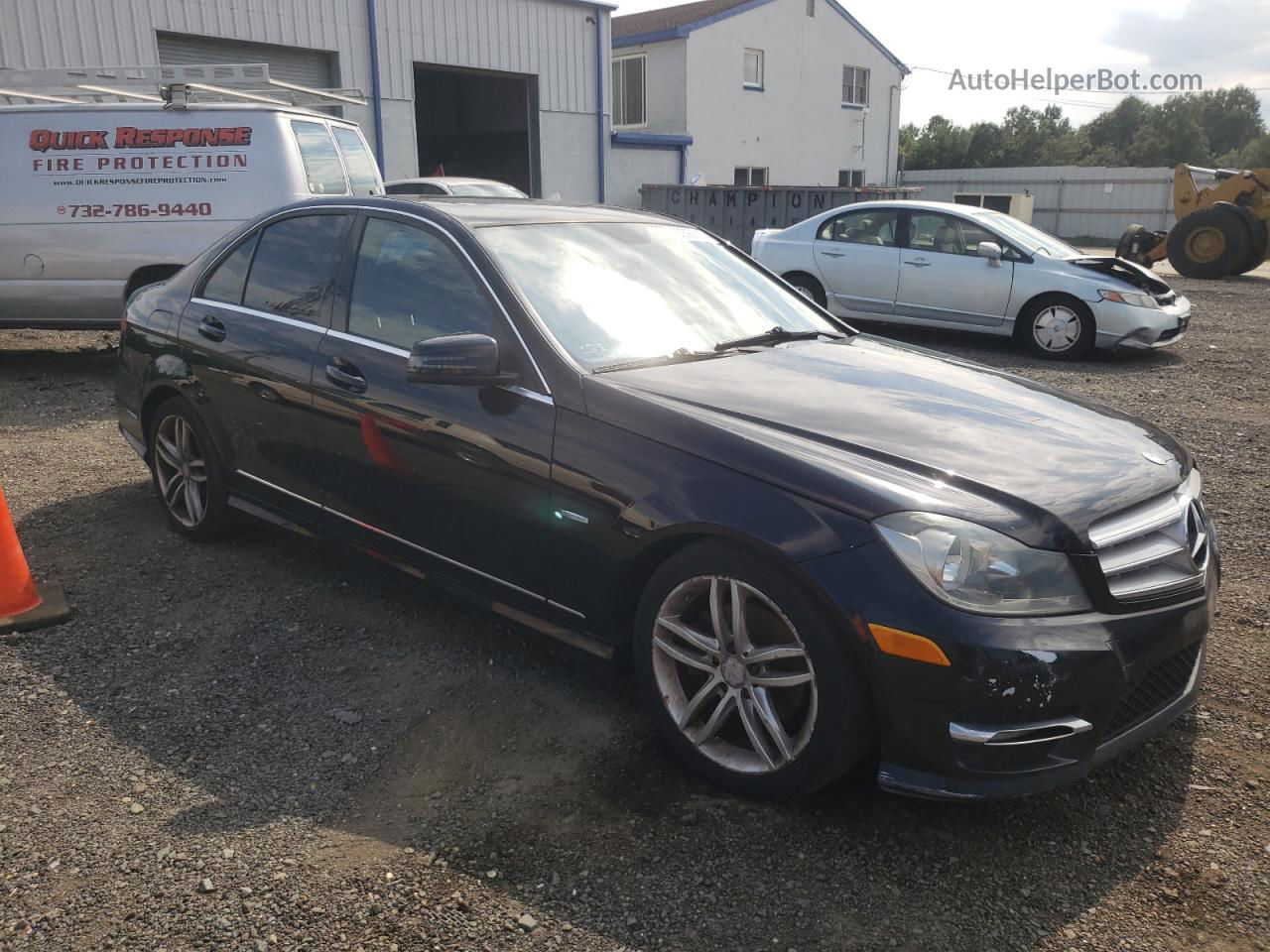 2012 Mercedes-benz C 250 Black vin: WDDGF4HB7CR223135