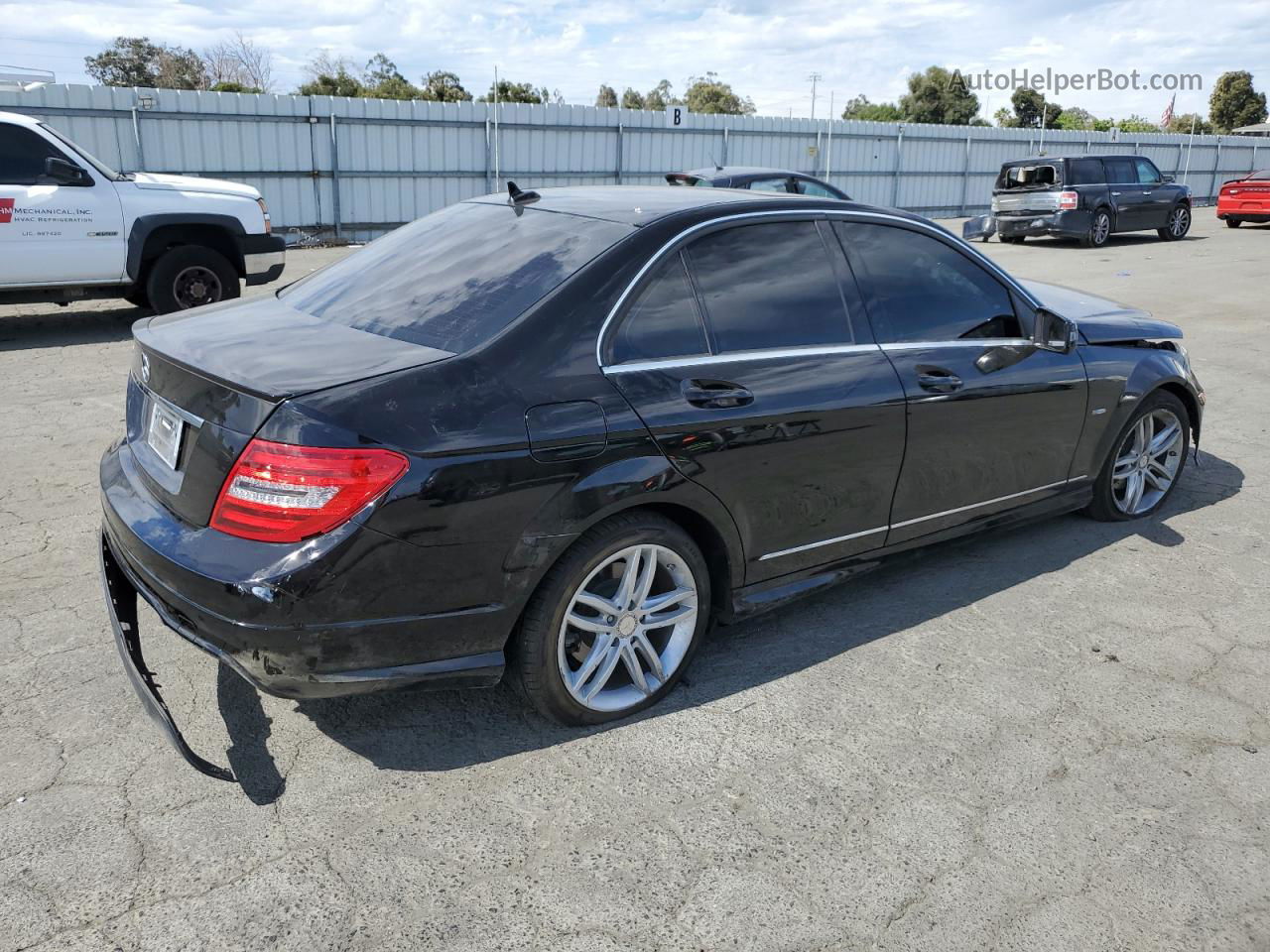 2012 Mercedes-benz C 250 Black vin: WDDGF4HB8CA610257