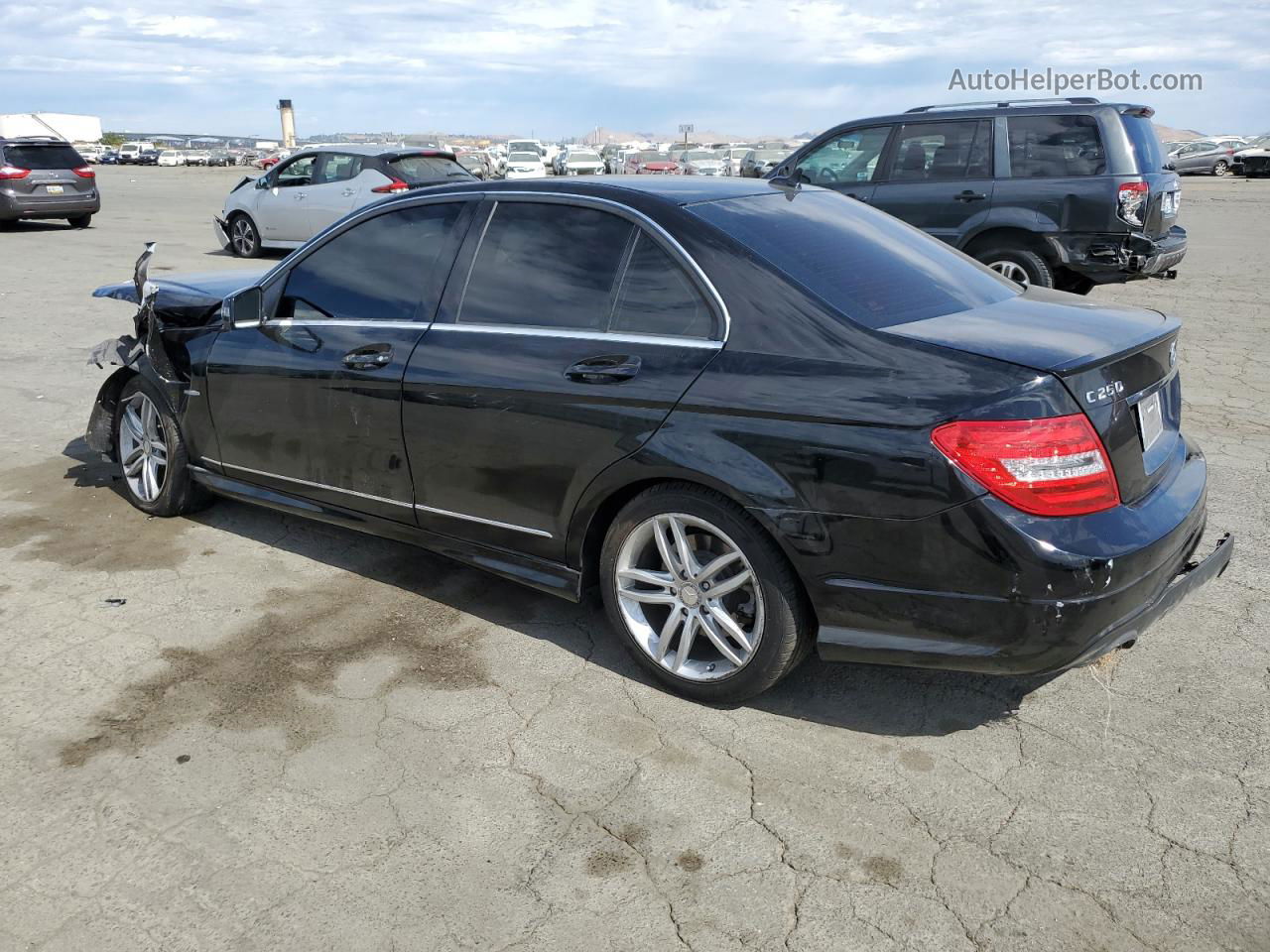 2012 Mercedes-benz C 250 Black vin: WDDGF4HB8CA610257