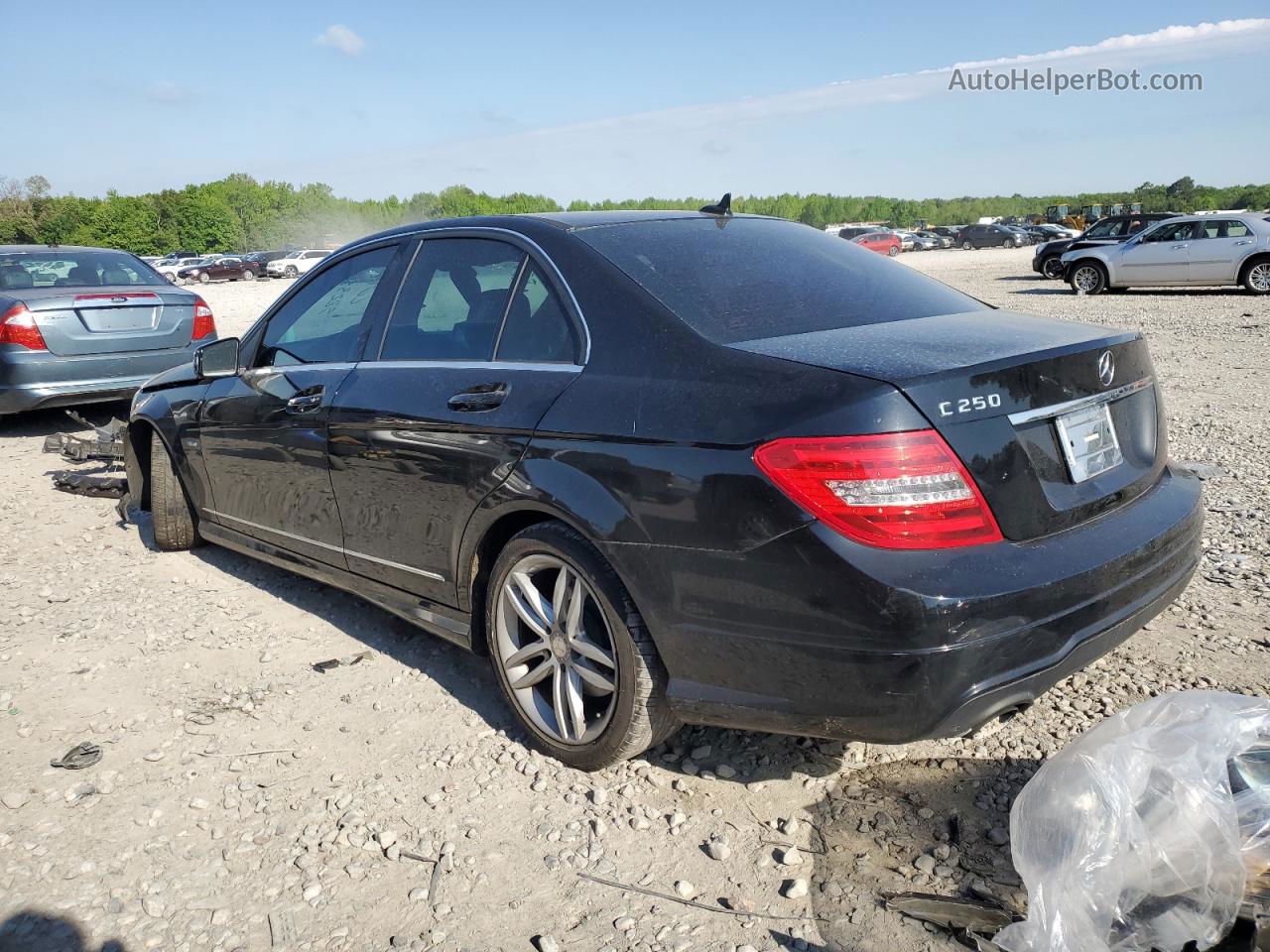 2012 Mercedes-benz C 250 Black vin: WDDGF4HB8CA635062