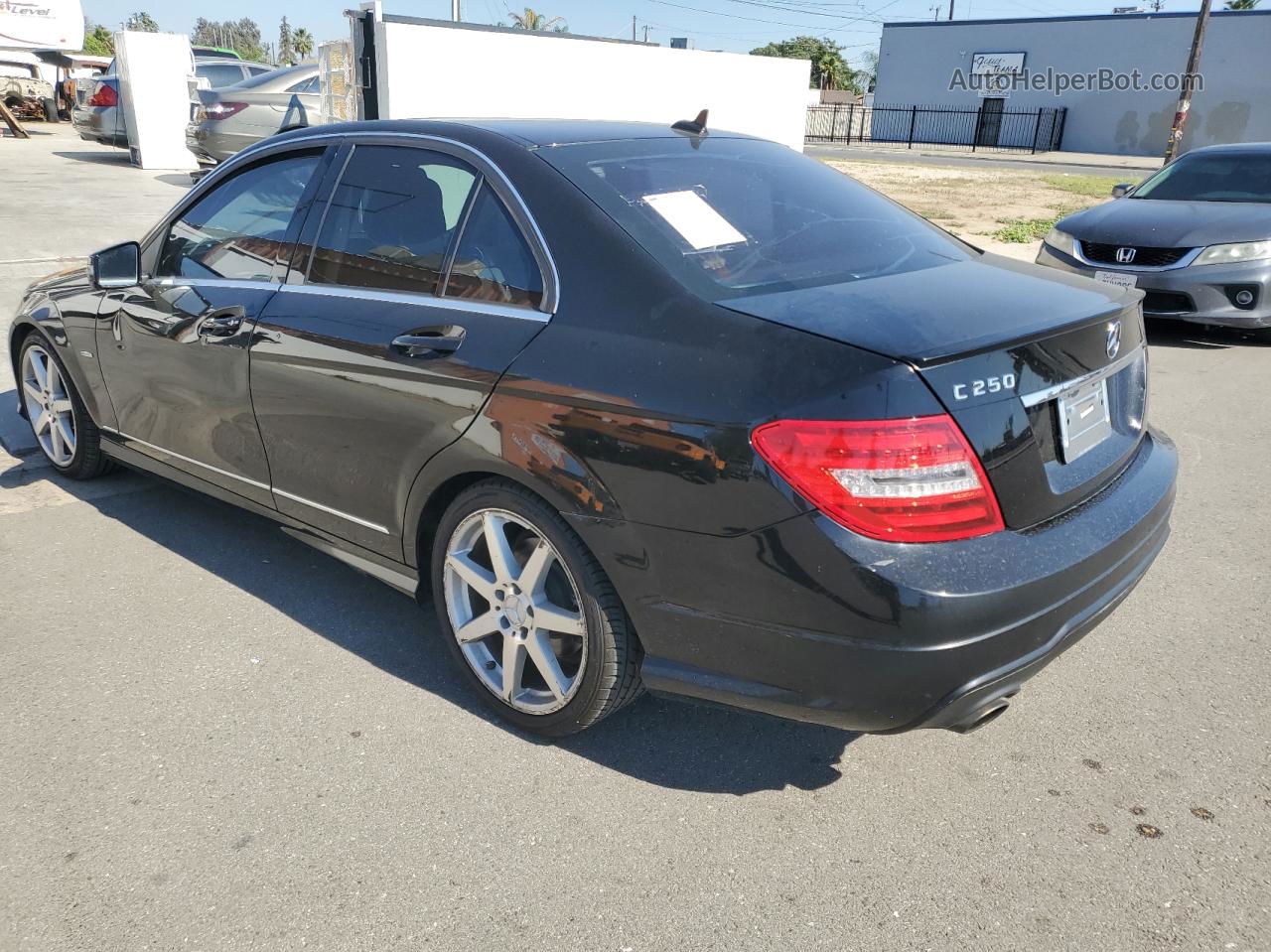 2012 Mercedes-benz C 250 Black vin: WDDGF4HB8CR215271