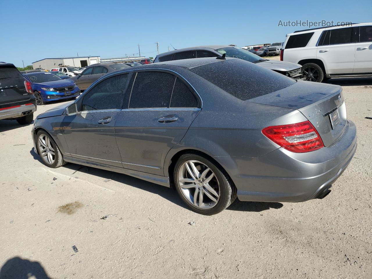 2012 Mercedes-benz C 250 Silver vin: WDDGF4HB8CR217960