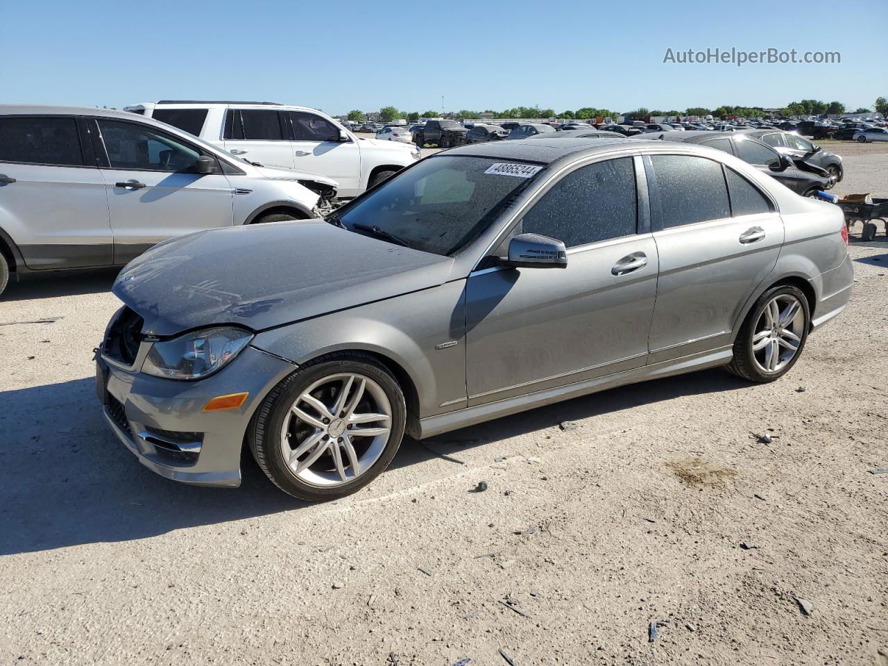 2012 Mercedes-benz C 250 Silver vin: WDDGF4HB8CR217960