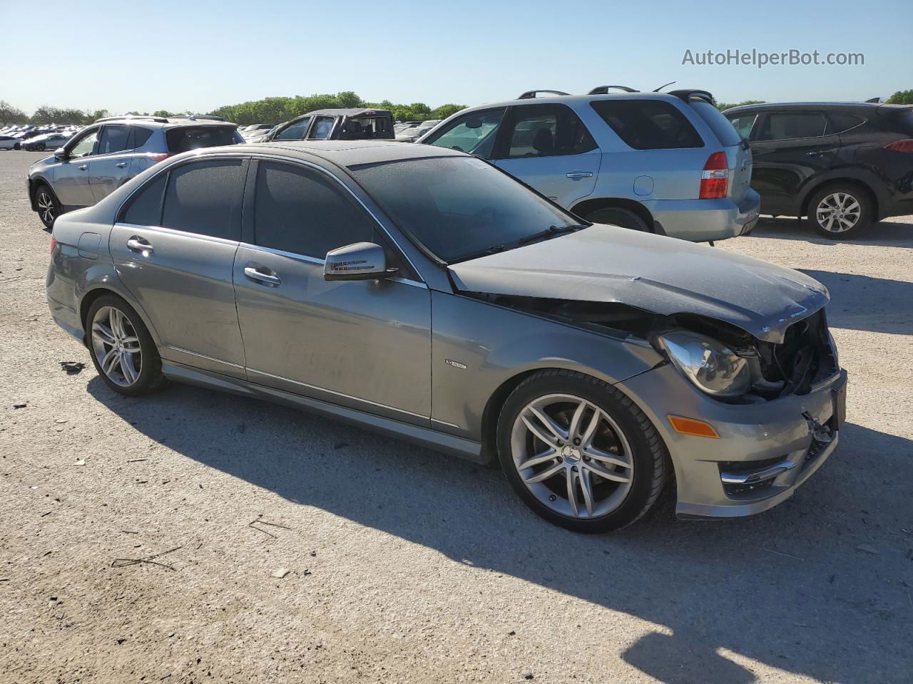 2012 Mercedes-benz C 250 Silver vin: WDDGF4HB8CR217960