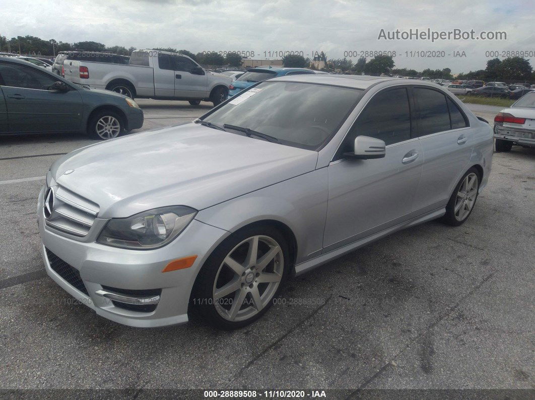 2013 Mercedes-benz C-class C 250 Silver vin: WDDGF4HB8DA782662